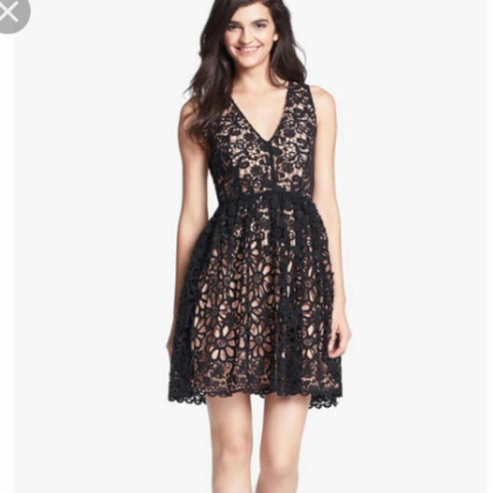 French connection black lace dress